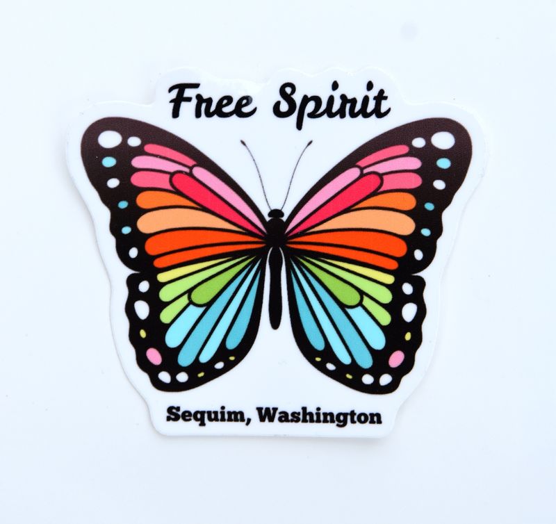Sequim Free Spirit Butterfly Sticker