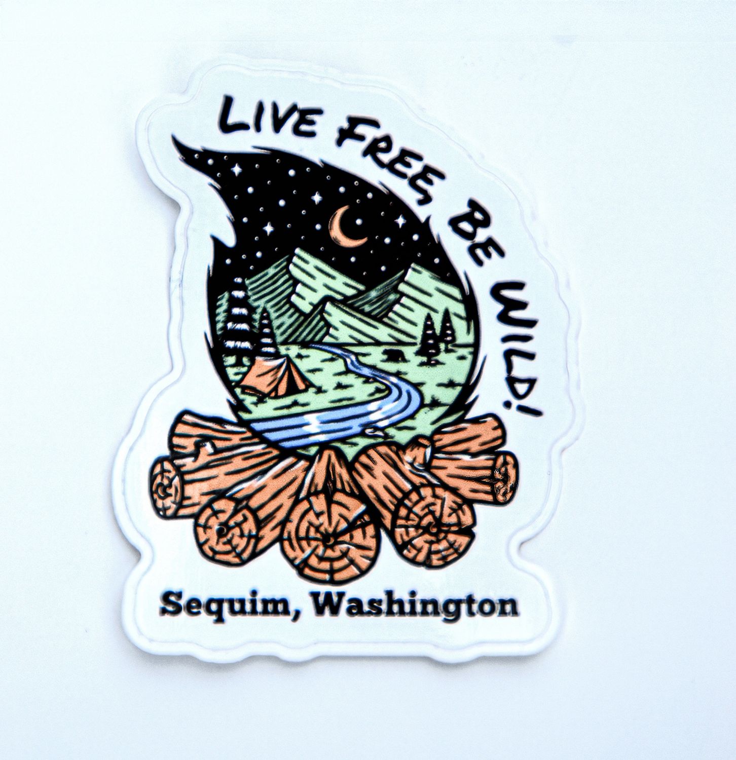 Live Free, Be Wild Vinyl Sticker