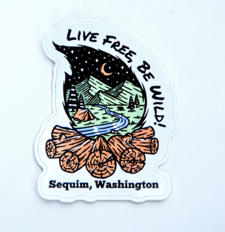 Live Free, Be Wild Vinyl Sticker