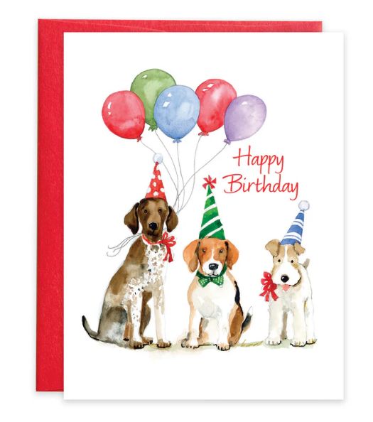 GinaB Birthday Greeting Card- Happy Birthday Dogs