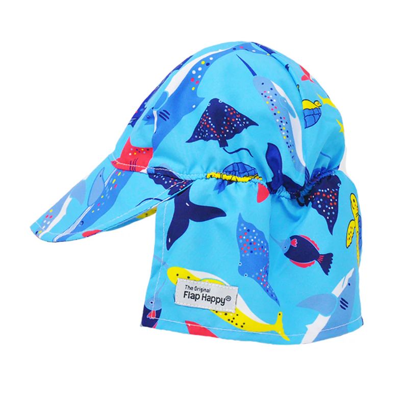Flap Happy Flap Back Sunhat- Ocean Fiesta