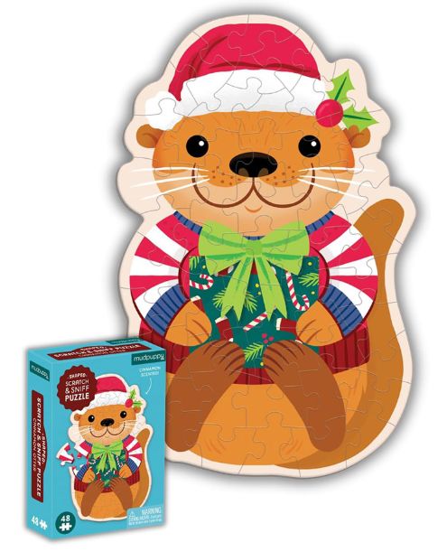 Cinnamon Otter 48 Piece Scratch and Sniff Shaped Mini Puzzle