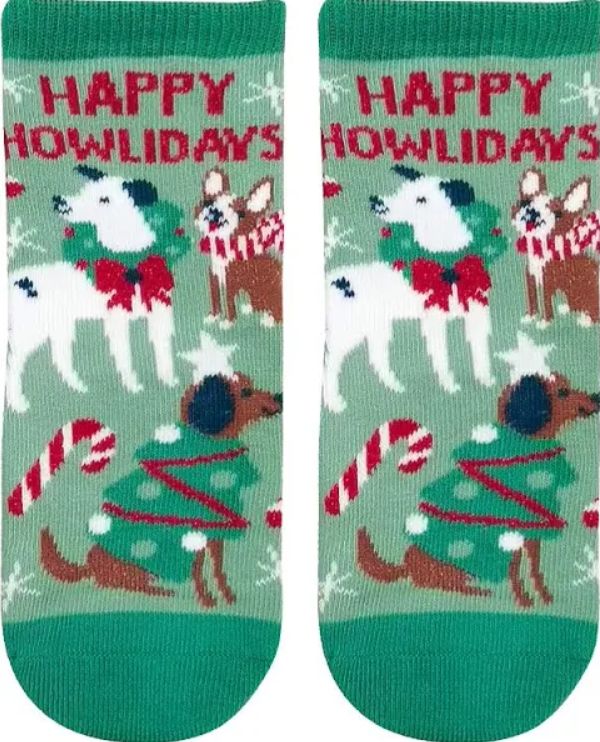 Stephen Joseph Holiday Socks- Happy Howliday Dogs