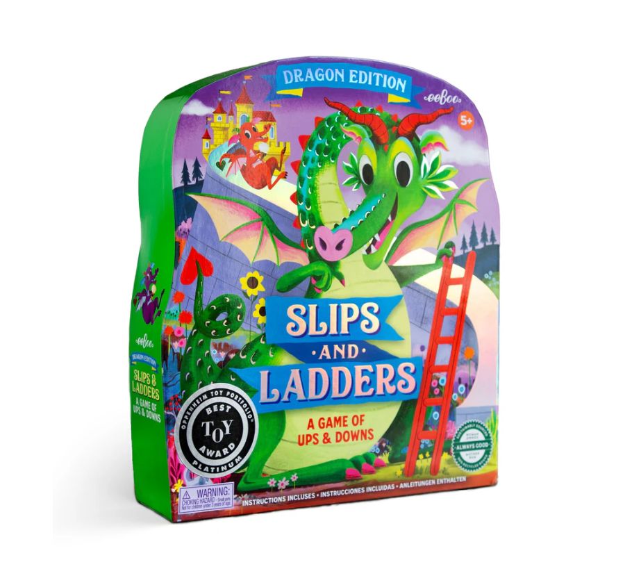 eeBoo Dragon Slips &amp; Ladders Shaped Game