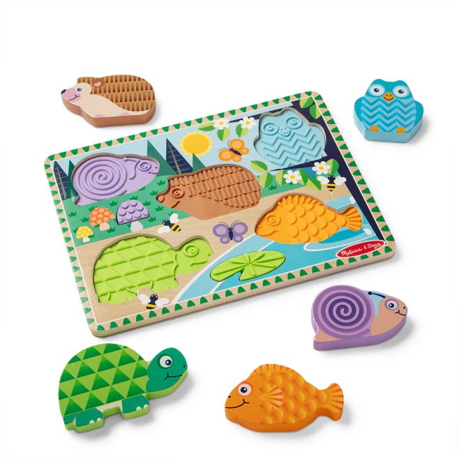 Melissa &amp; Doug forest friends touch &amp; feel puzzle