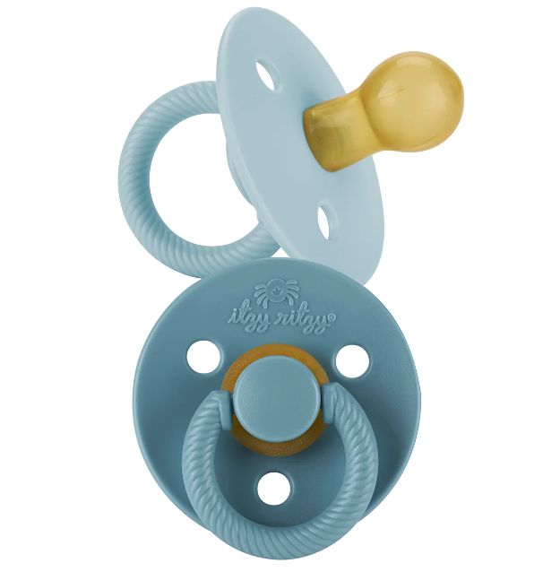 Itzy Ritzy 2pk Rubber Pacifier (6-18 month)- Harbor