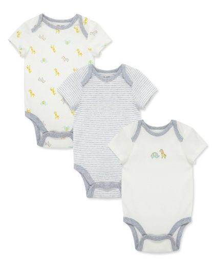 Little Me safari 3pk bodysuits, Size: NB