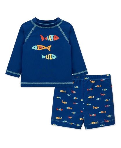 Little Me fish rashguard set