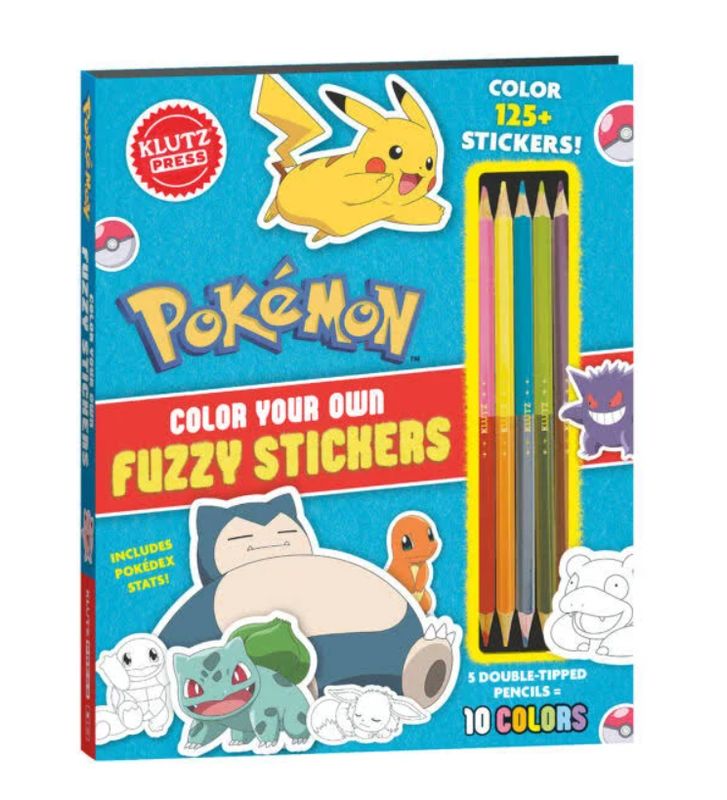 Klutz Pokemon Color Your Own Fuzzy Stickers