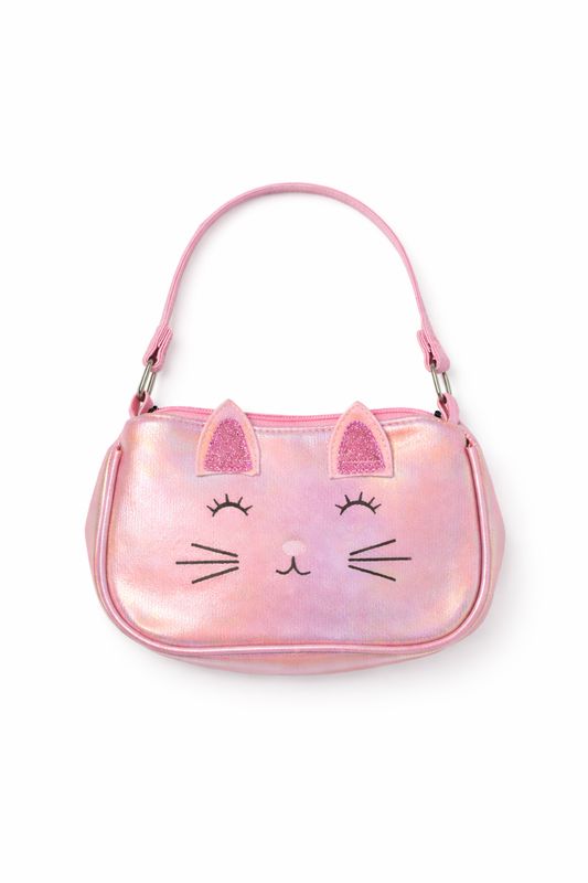 Cute Cat Pink Shimmer Purse