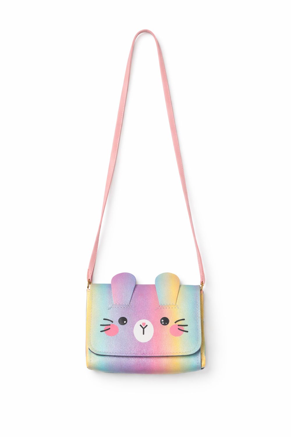 Glitter Rainbow Bunny Crossbody Purse