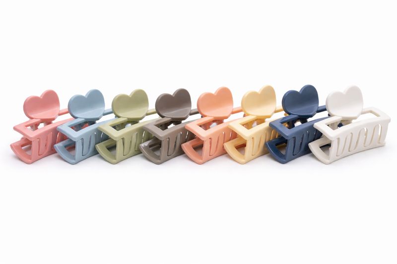 Pastel Heart Hair Claw Clip- Assorted