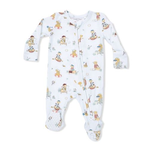 Angel Dear Lake Buddy Dogs - 2 Way Zipper Footie, Size: NB