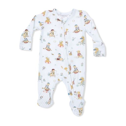 Angel Dear Lake Buddy Dogs - 2 Way Zipper Footie, Size: NB