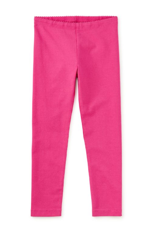 Tea Girls Solid Leggings- Fuchsia