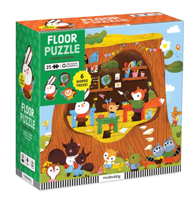 Forest School 25 Piece Floor Puzzle with Shaped Pieces