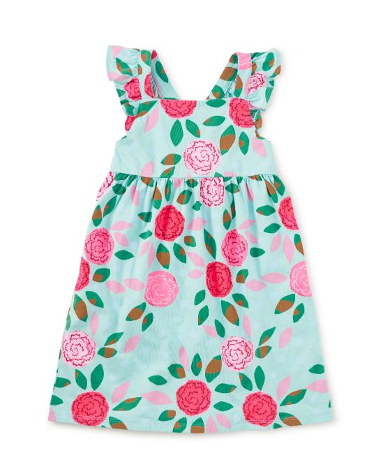 Tea Carnation Ruffle Strap Dress