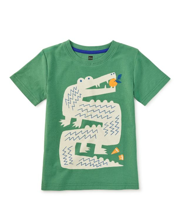 Tea Crocodile Citrus Graphic Tee- English Ivy