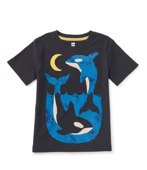 Tea Infant Morios Orcas Graphic Tee