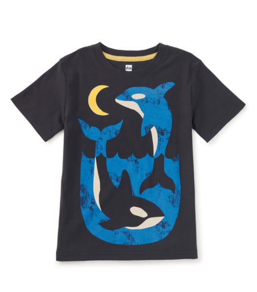 Tea Miros Orcas Graphic Tee- Jet Black