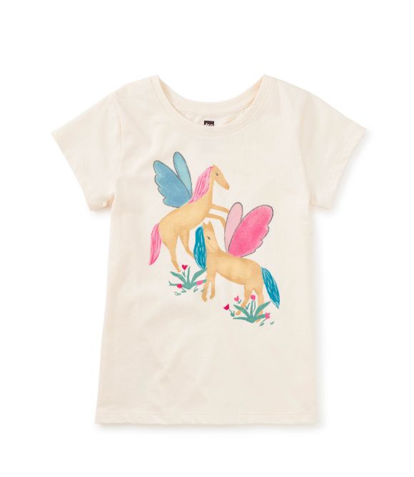 Tea Winged Horse Graphic Tee- Froth