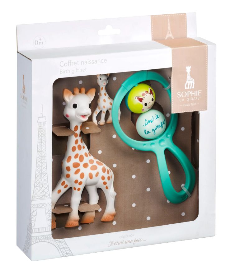 Sophie Save Giraffes Teether Gift Set with Keychain