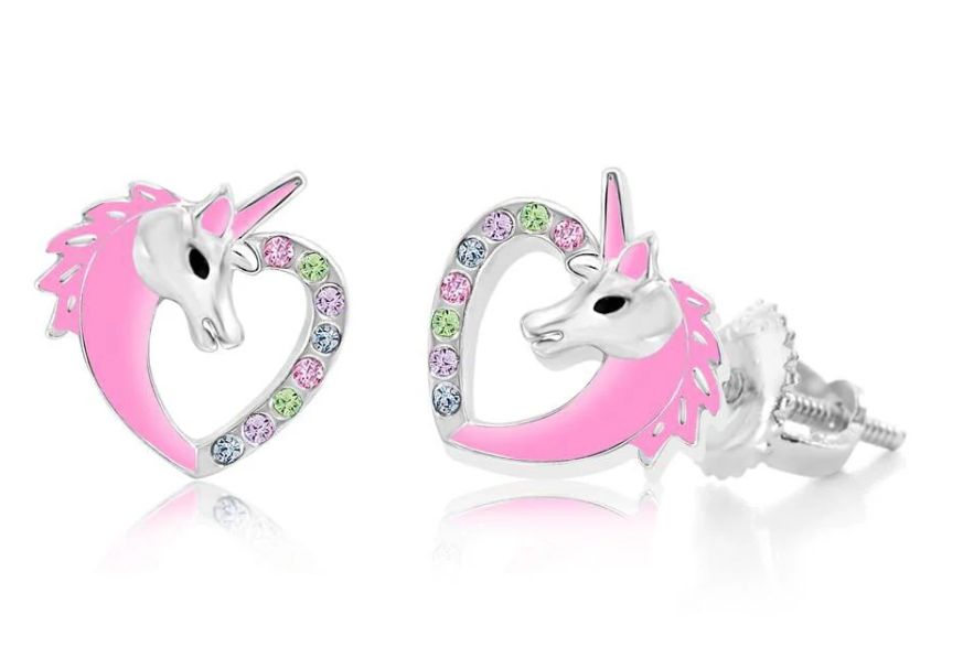 Chanteur Screwback Earrings- Unicorn Heart