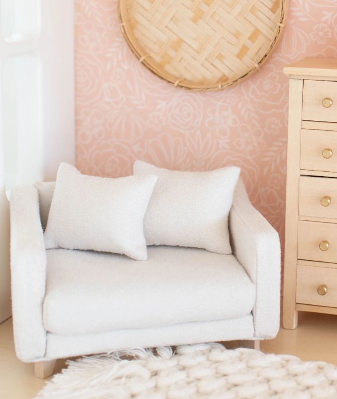 MacyMae Adelaide Scoop Armchair- white