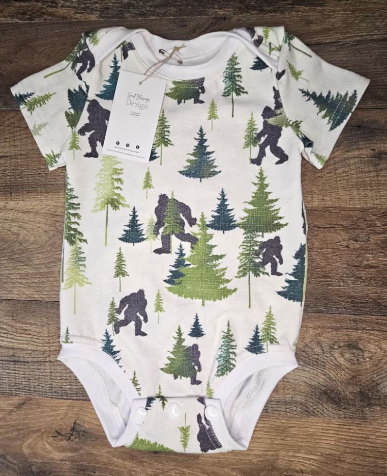 Small Blessings short sleeve big foot onesie