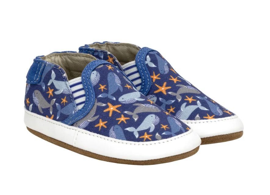 Robeez Whale Soft Sole Shoe- Dark Blue