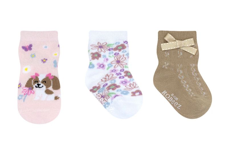 Robeez 3pk Infant Beagle Socks