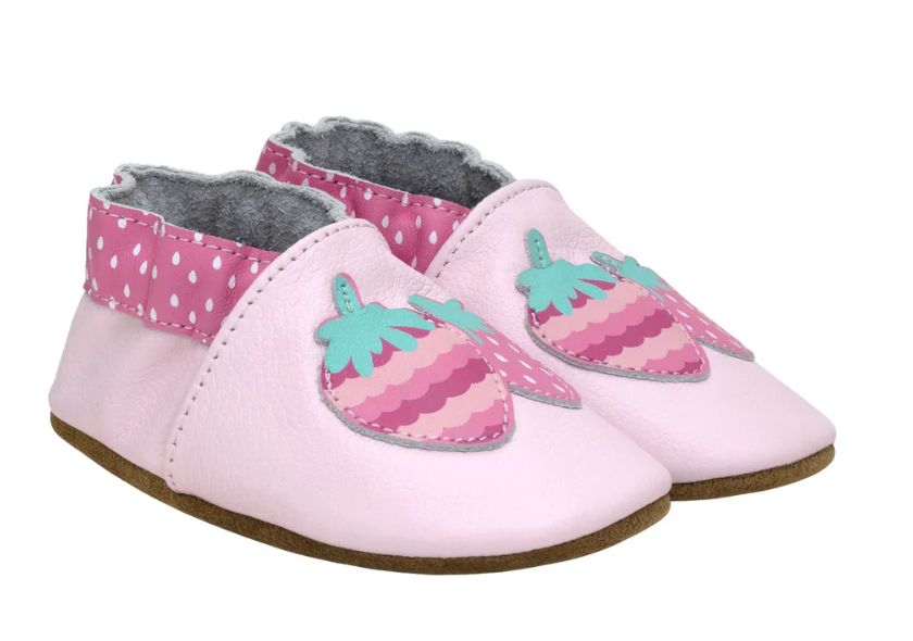 Robeez Stawberry Soft Sole Shoe- Pink