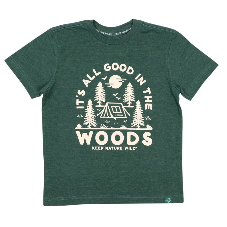 It's all good in the woods t-shirt- forest green
