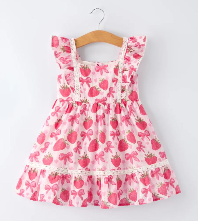 Rylee Strawberry Bow Dress