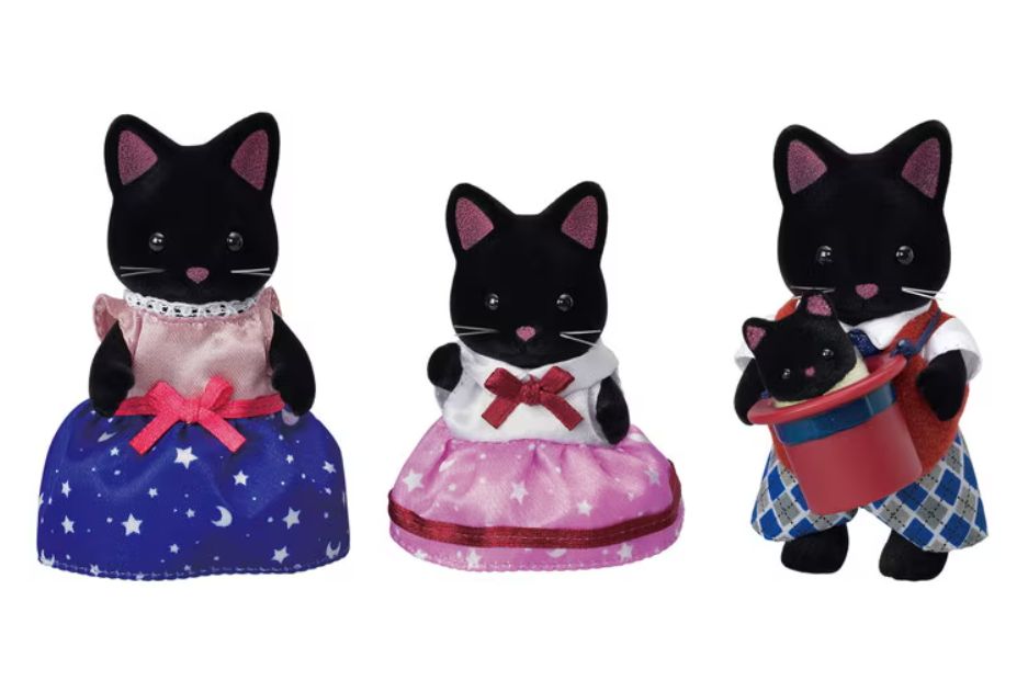 Calico Critter Midnight Cat Family