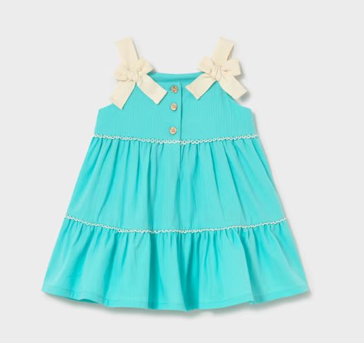 Mayoral Infant Panel Dress- Turqoise