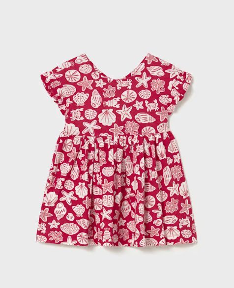 Mayoral Infant Knit Seashell Dress- Red