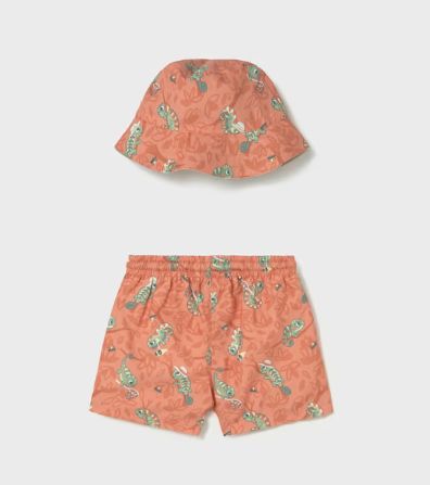 Mayoral Infant Swim Short &amp; Hat- Chameleon
