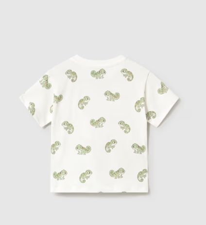 Mayoral Chameleon Print Tee- White