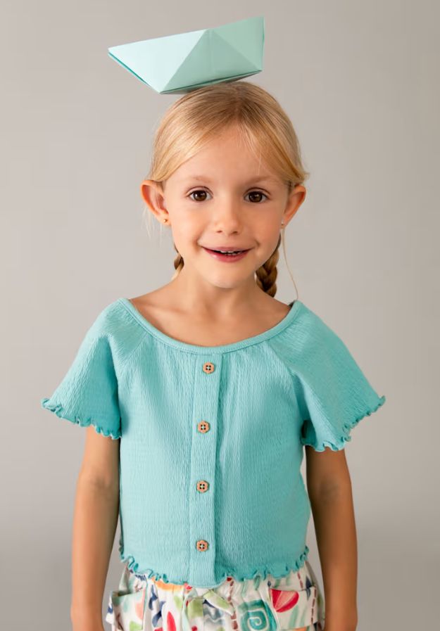 Mayoral Short Button Top- Oasis