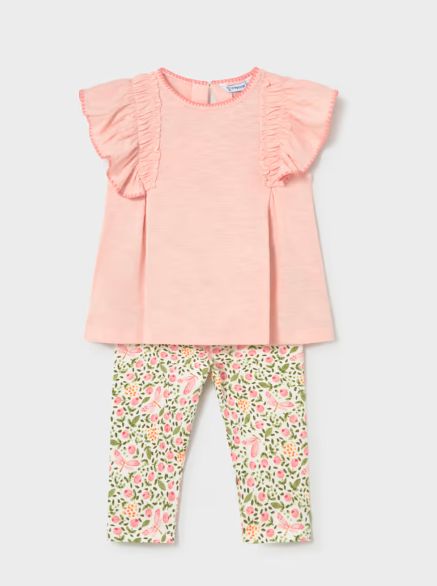 Mayoral Infant floral Legging Set- Pink Blossom