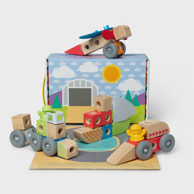 Melissa &amp; Doug Blockables vehicles playset