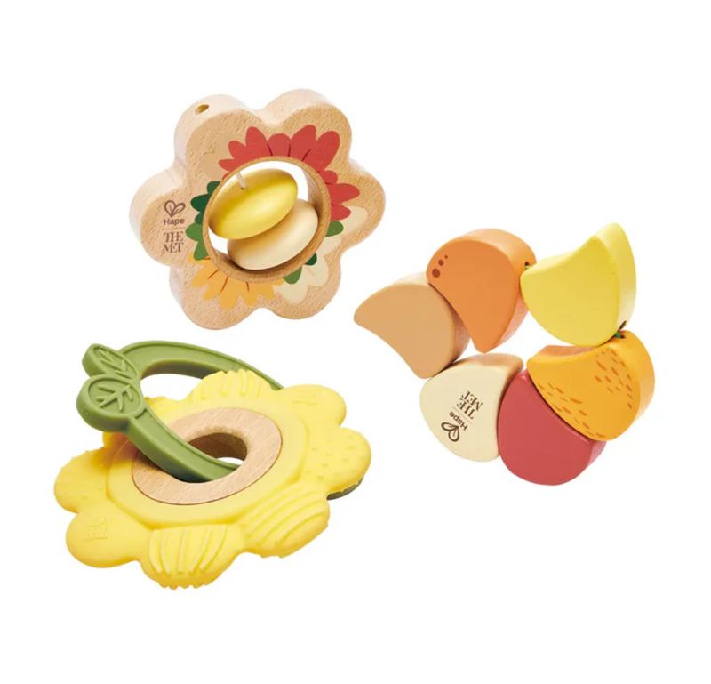 Hape Artful Flower Rattle Trio