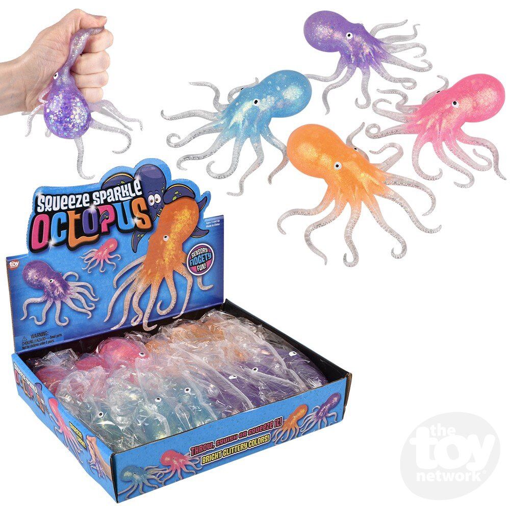 Squeeze sparkle confetti octopus