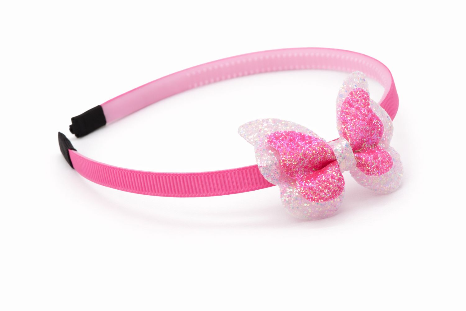 Butterfly Grossgrain Headband- Pink