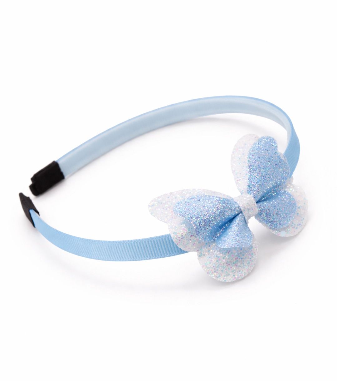 Butterfly Grossgrain Headband- Blue