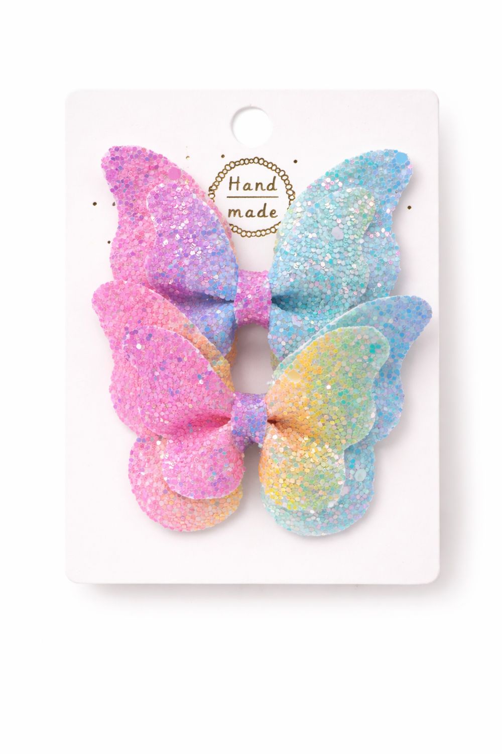 Rainbow Butterfly Hairclips- 2-pack