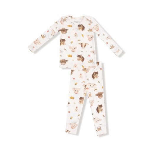 Vintage Baby Farm Animals - Loungewear Set, Size: 0-6M
