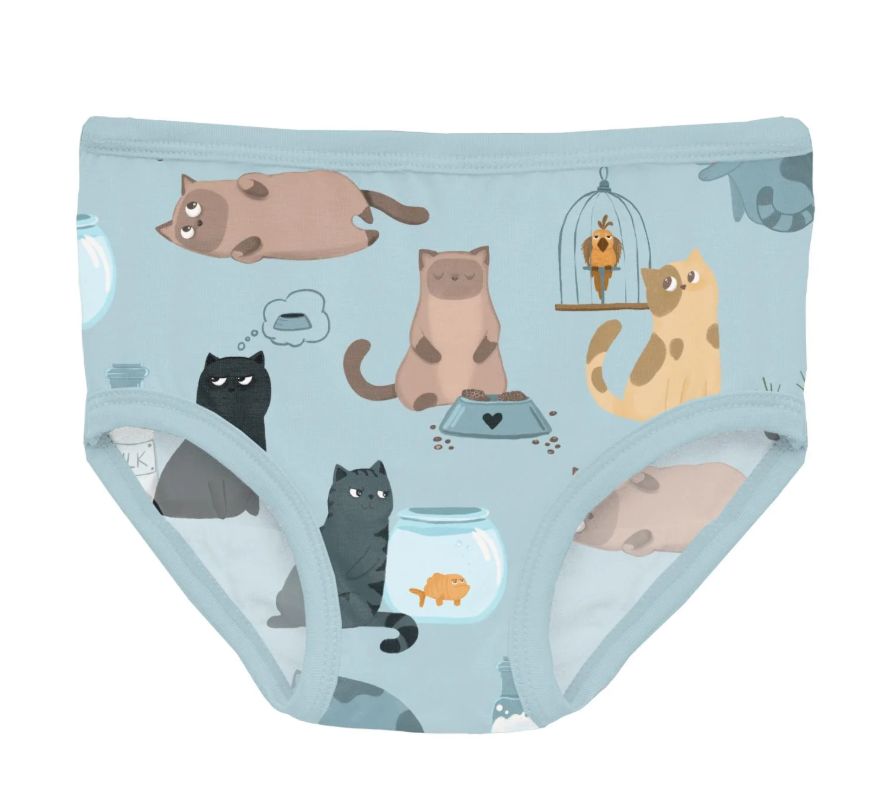 Kickee Bamboo Underwear- Blue Cats