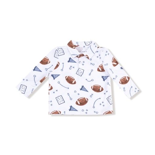 Touchdown Time - Navy - Polo L/S Shirt